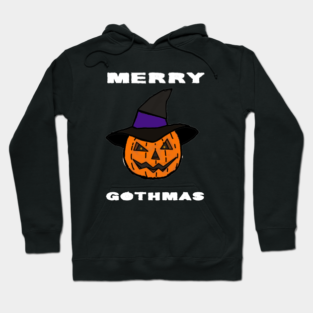 Merry gothmas  alt for darker shirts  halloween  hoodie  teepublic